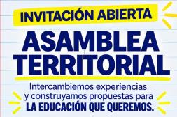 Equipo docente de Facultad de Ciencias  Sociales invita a la Asamblea Territorial