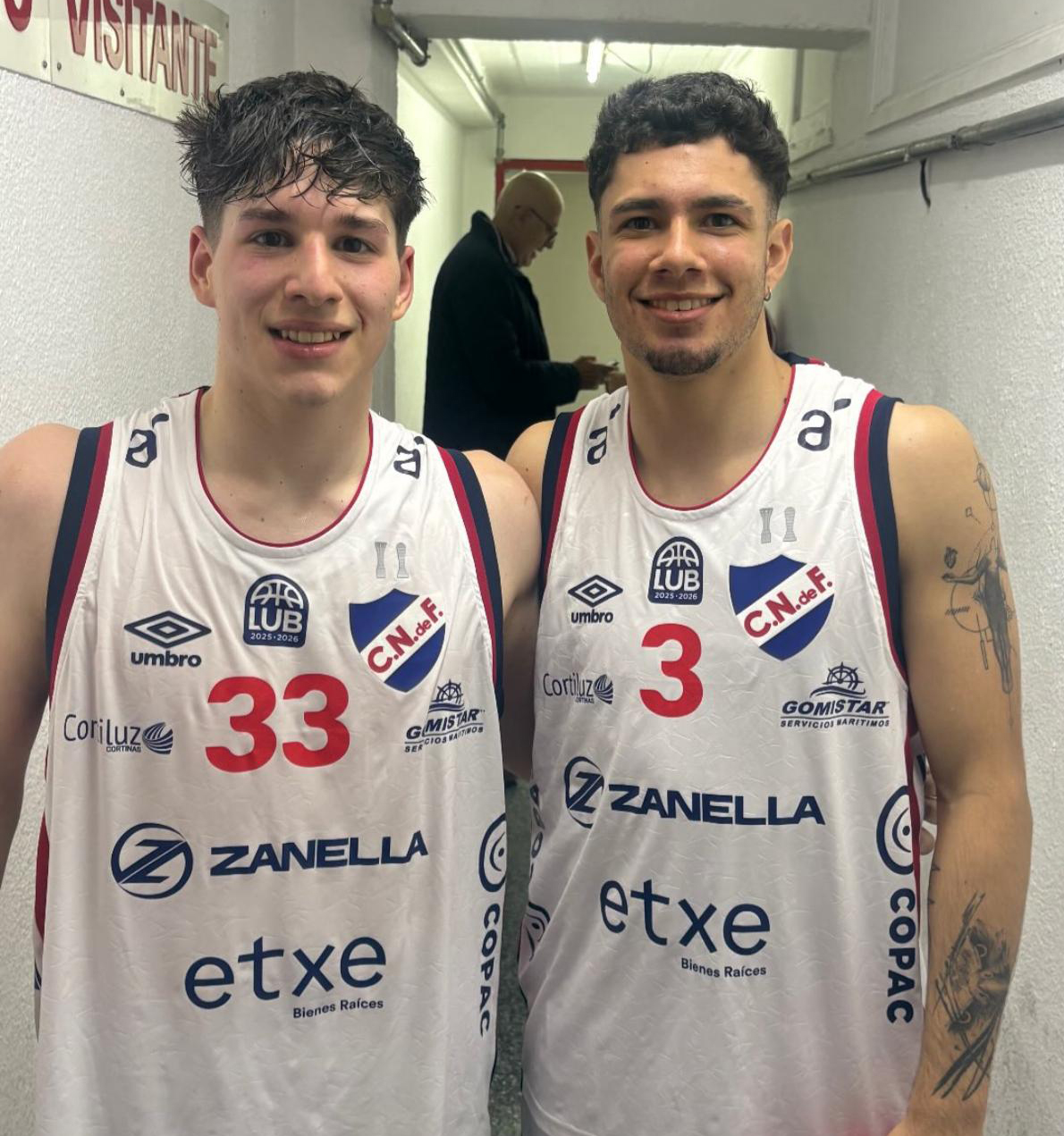'Nacho' Tauré y Agustín Méndez, los salteños en el actual campeón de la Liga Uruguaya.