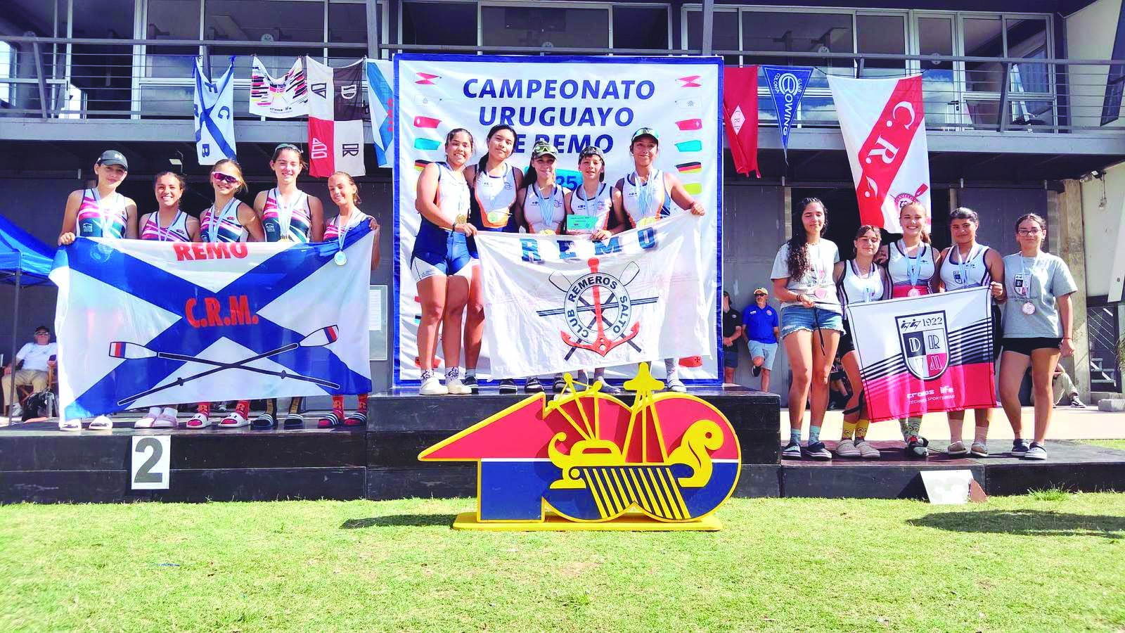 El Club Remeros de Salto se destacó en el Campeonato Uruguayo de Remo llevado a cabo en Mercedes