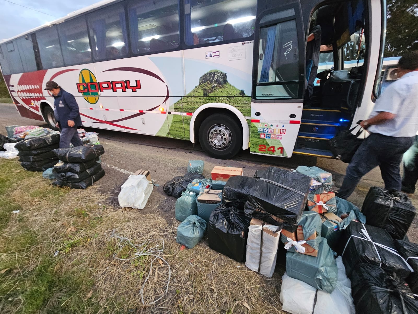 Otro procedimiento en un ómnibus  del transporte interdepartamental 