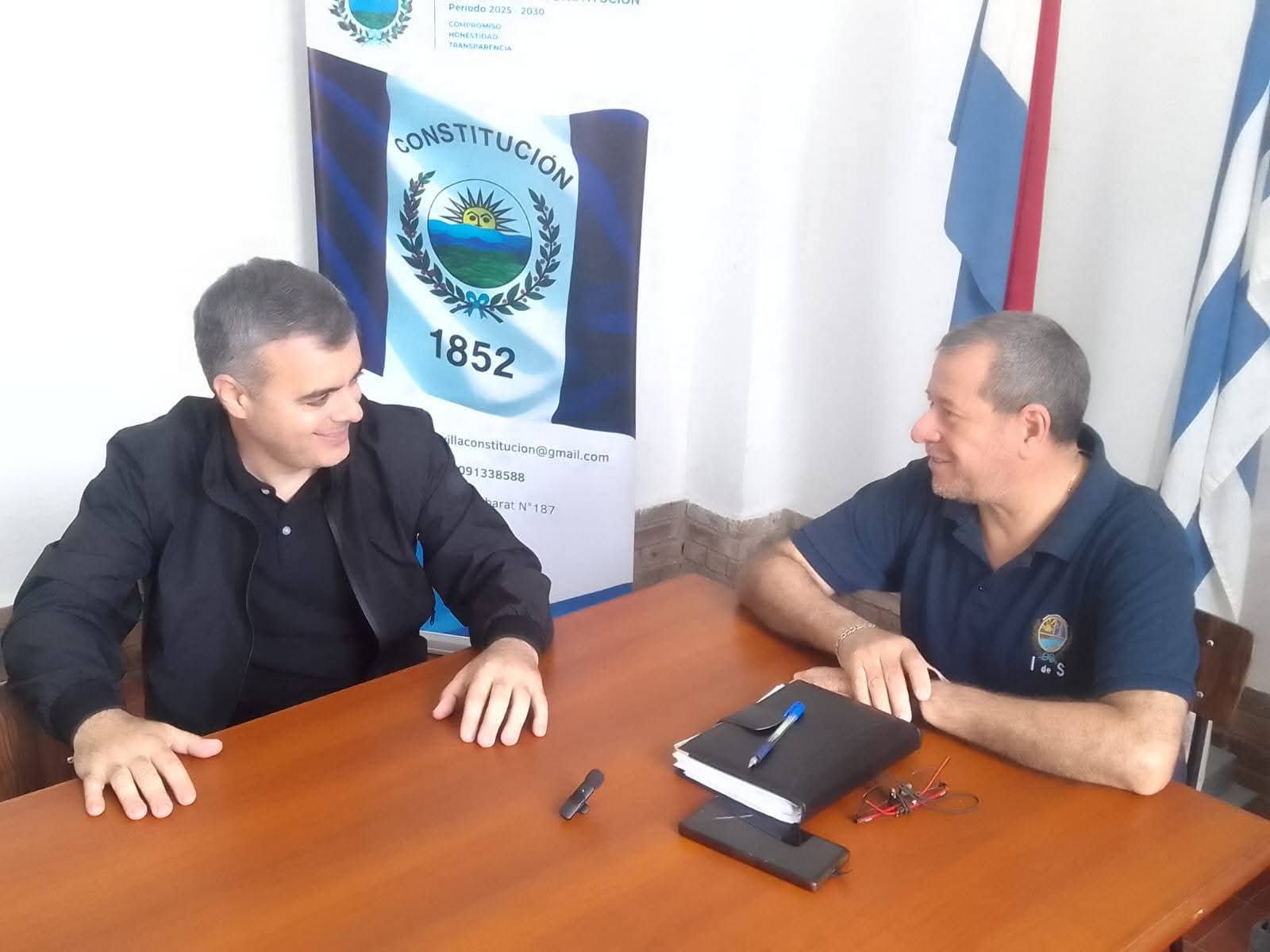 Alcalde de Constitución recibió a Turismo de  Federación para impulsar intercambio fluvial