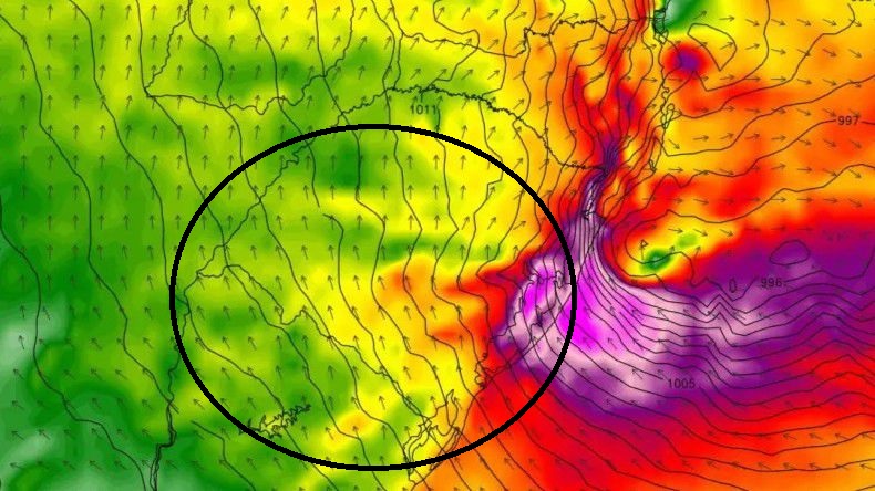 Alertan posible ciclón en Brasil que podría afectar a Uruguay con lluvias y tormentas