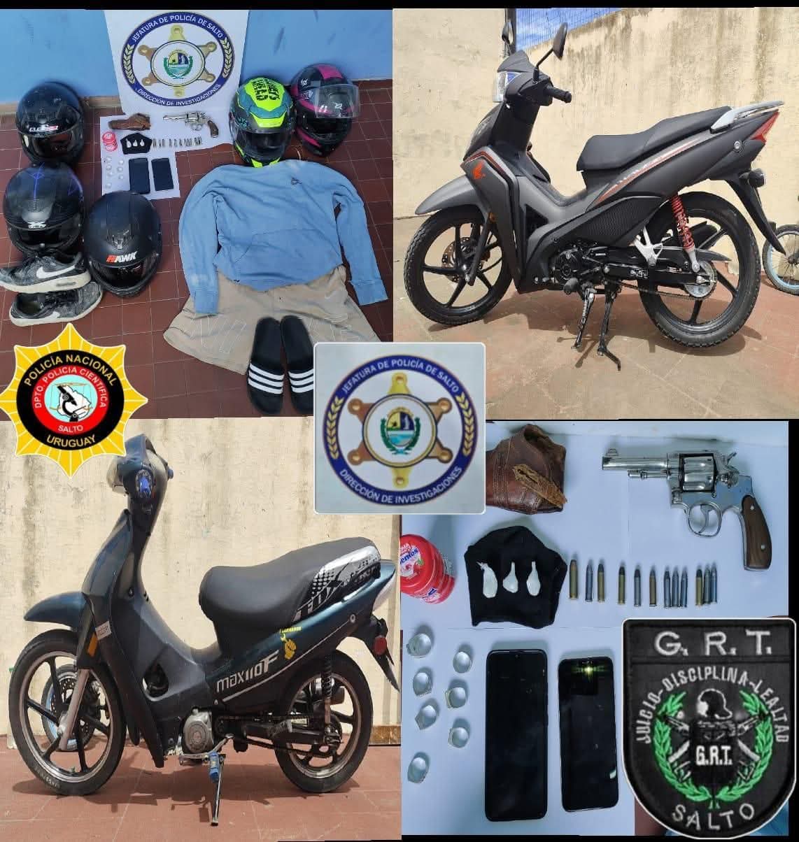 Tres imputados por rapiñas agravadas  tras balacera y allanamientos en Salto