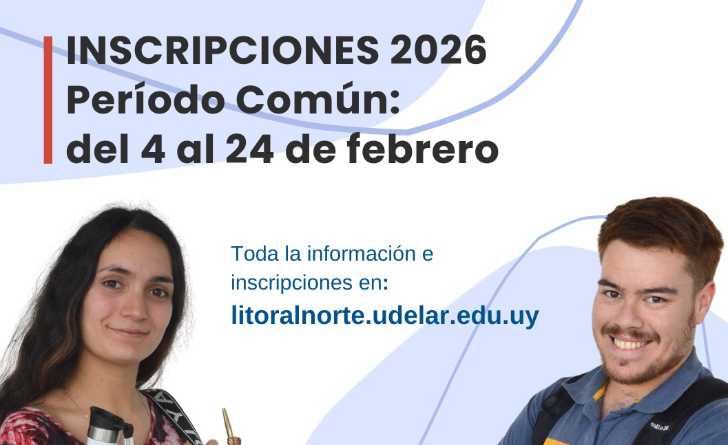 Período común de inscripciones para  ingresar en 2026 a sede Salto Udelar