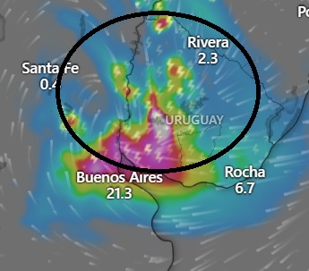 MetSul anunció la llegada  de un ciclón para Uruguay