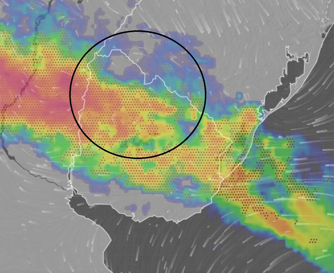 El fenómeno originado en el Amazonas  que impactará en el clima del Uruguay