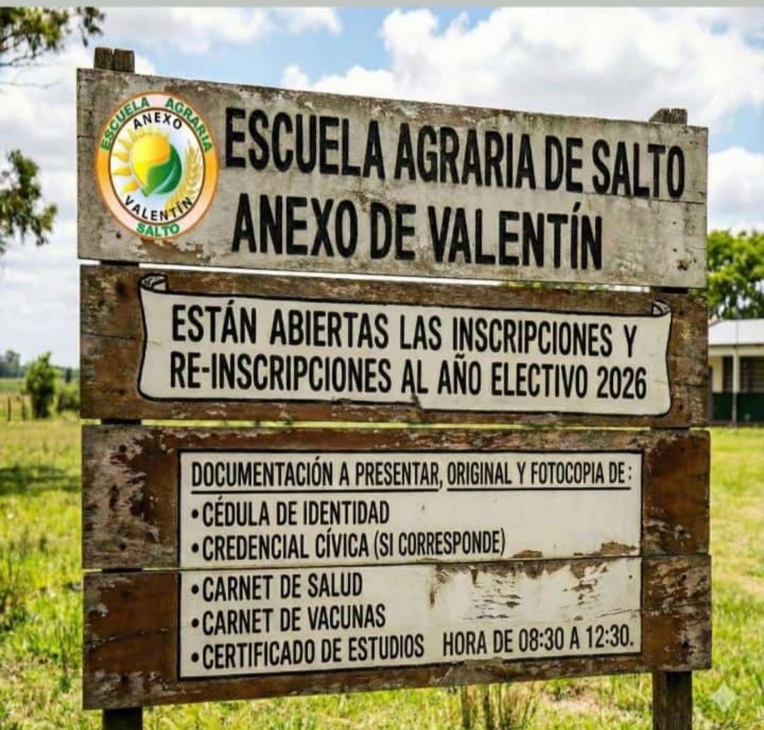 Escuela Agraria de Salto abre  período de inscripciones 2026
