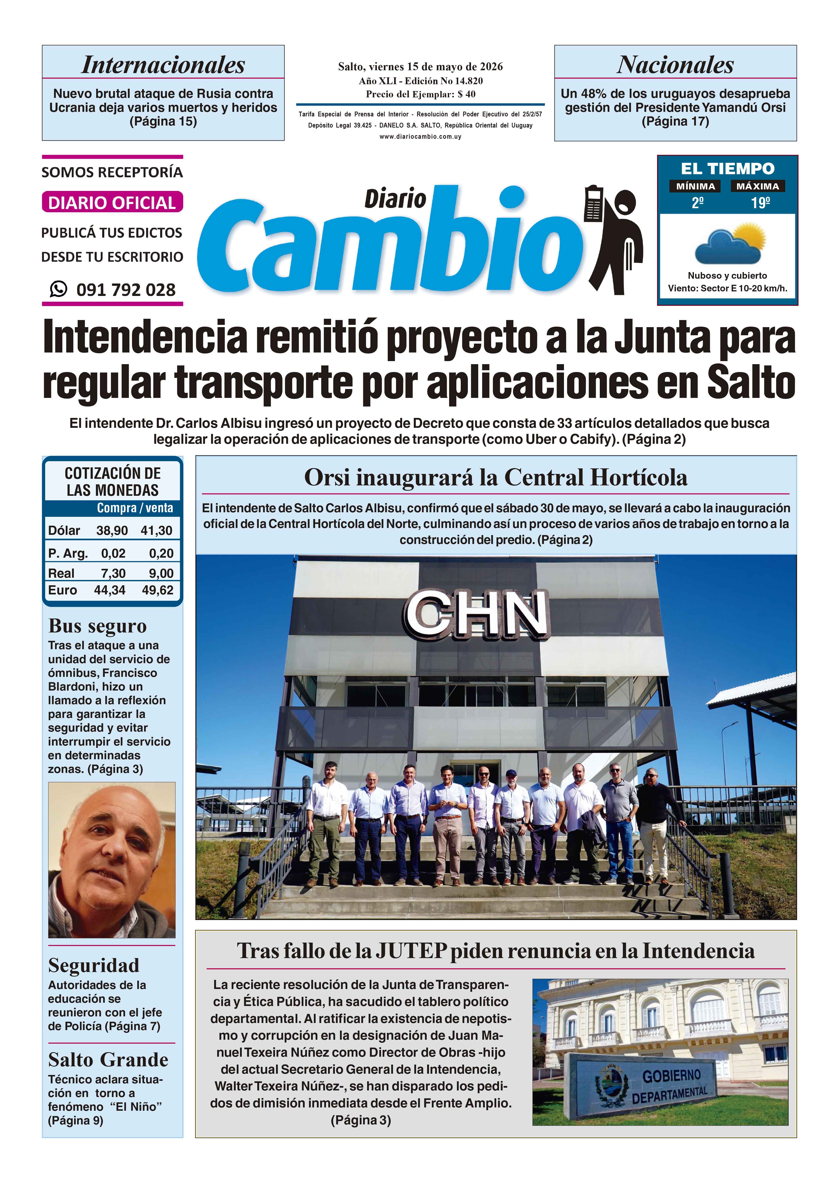 Portada de hoy