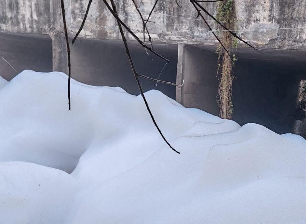 Realizan análisis para determinar  origen de espuma en arroyo Ceibal