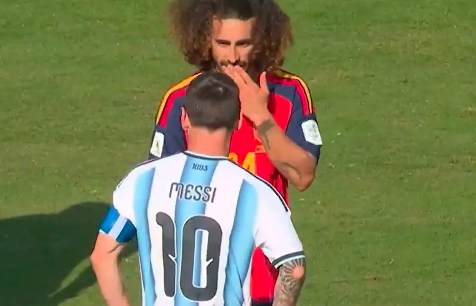 Messi denunció tapada de boca de Cucurella