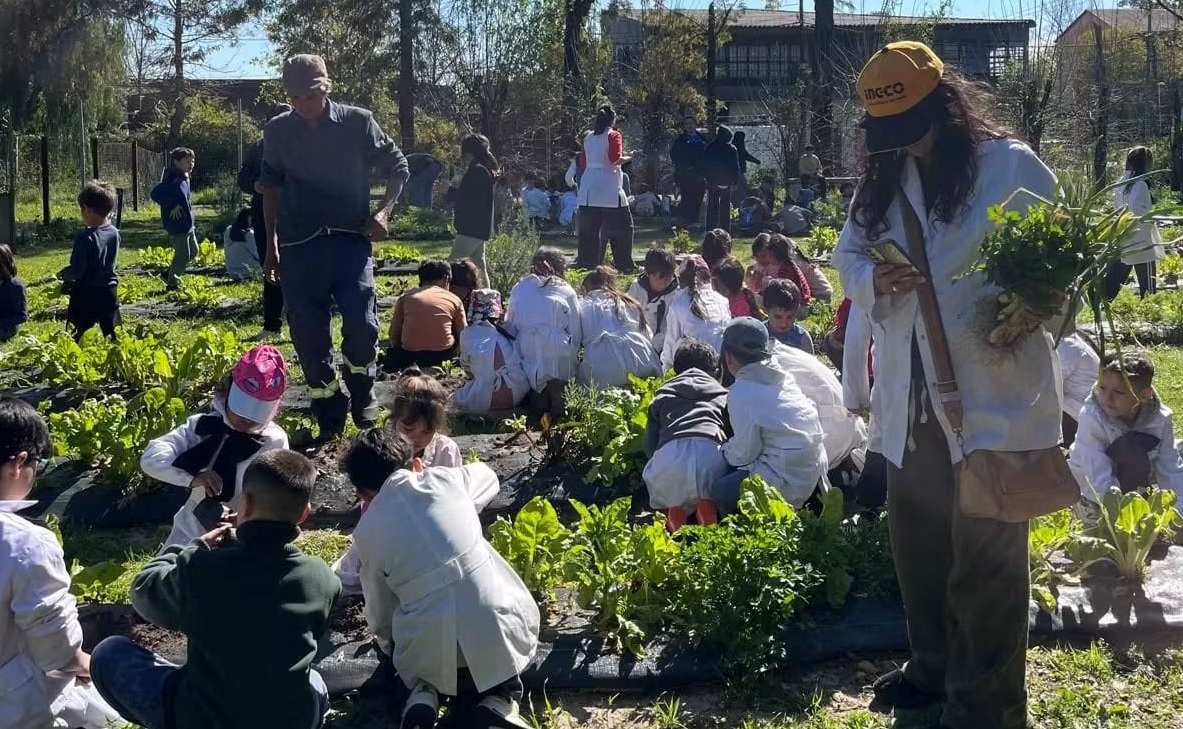Los niños plantadores de Fátima y Barrio Uruguay devuelven la vida al histórico chalet y cuidado de su huerta comunitaria