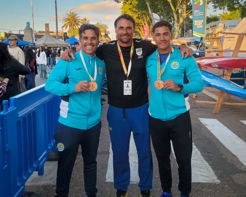 Matías Silva y Jorge Pereira fueron bronce en el Panamericano de Canotaje maratón