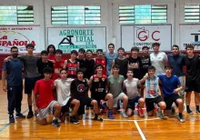 Los chicos del plantel masculino salteño de U14, hace unos días luego de una jornada de integración en la ciudad de Bella Unión. Foto: LSB (instagram)