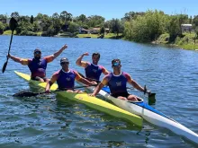 Parte del plantel de Remeros que obtuvo medallas