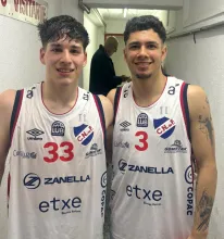 'Nacho' Tauré y Agustín Méndez, los salteños en el actual campeón de la Liga Uruguaya.