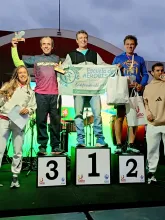 Uno de los podios de las últimas fechas.