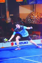 Ignacio Dalves en acción el día sábado en "El Galpón".