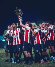 Uno de los campeones del año pasado: River Plate en sub 15, chicos que pasan a sub 16.