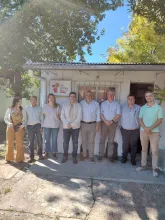 Dirigentes salteños y nacionales en la sede de la Liga de Básquetbol.