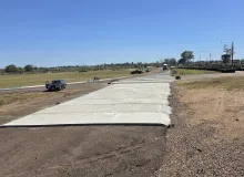 Se construyó una zona largada para una recta que tendrá 201 mtrs.