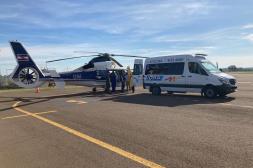 Trabajador herido en un accidente  laboral fue trasladado a Montevideo