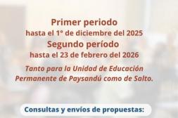 Hasta diciembre hay plazo para  presentar cursos de E. Permanente 