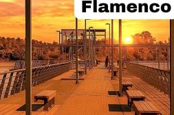 Atardecer de Flamenco  inunda el Muelle Negro 