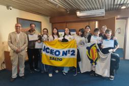 Estudiantes de liceos de Salto ganaron la 8ª edición del concurso gvSIG Batoví de MTOP con original proyecto