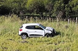 Despiste y vuelco sin heridos en el kilómetro 476 de ruta 3