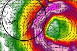 Confirman llegada de  ciclón “extratropical”
