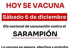 Jornada de vacunación contra el  sarampión este sábado en Salto