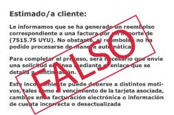Correos electrónicos falsos se  utilizan para intentos de fraude