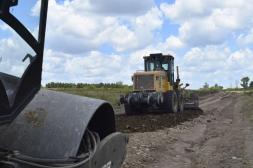 Intensa jornada de obras  en camino a Escuela Nº 16