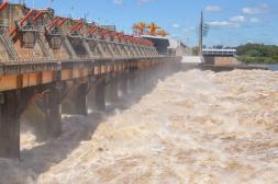 El caudal de aporte repunta  con fuerza y el embalse logra  superar la barrera de 34 mts.