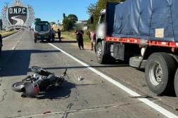 Motociclista herido grave choque  con otra moto que fugó del lugar