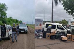 Cigarrillos, cremas y desodorantes:  incautan camioneta con 21 bultos de  mercadería de contrabando en Salto