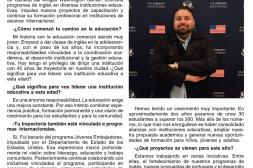 Camilo Pintos, director del Artigas Washington Center Con 25 años, lidera uno de los proyectos educativos de mavor crecimiento en Salto