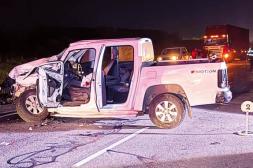 Heridos graves en choque entre  camioneta y camión en la ruta 3