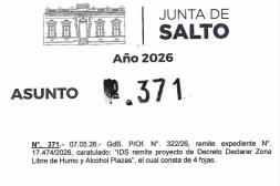 Intendencia envió proyecto para declarar  plazas "Zonas Libres de Humo y Alcohol"