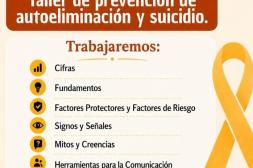 Taller sobre prevención de intentos de autoeliminación será abierto y gratuito