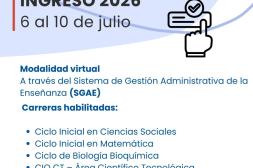 Segundo Período de Inscripciones a  la sede Salto Udelar en el mes de julio