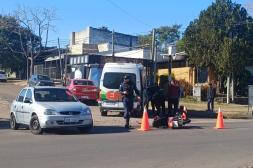 Impacto violento en Costanera Norte  dejó a dos motociclistas hospitalizadas 