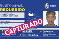 Detuvieron en Soriano a quien era buscado  por la Policía por homicidio en barrio Calafi