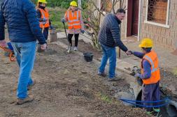 Albisu recorrió obras hidráulicas y de  recuperación en barrio Independencia