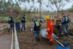 Despliegue ininterrumpido de Prefectura  y el Ejército para la limpieza de la ciudad