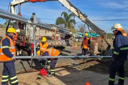 Barrio Arralde: avanzan obras viales y  modernización del alumbrado público