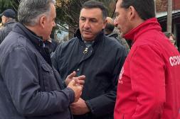 Presidente Orsi recorrió junto  al intendente Albisu las zonas  más afectadas por el temporal