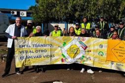 Salto promovió la movilidad segura  durante la jornada del día del peatón 