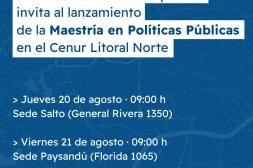 Preparan lanzamiento de Maestría en  Políticas Públicas en Salto y Paysandú