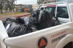 Aduanas donó al Cecoed-Salto más de 3.000 prendas de vestir y 300 pares de calzado para la futura “emergencia climática”